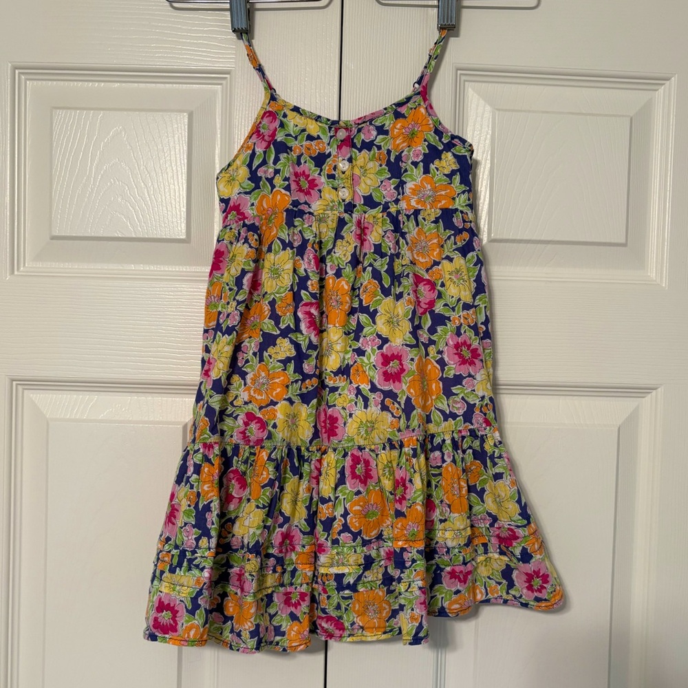 Ralph Lauren Blue Label Navy Floral Spaghetti-Strap Dress